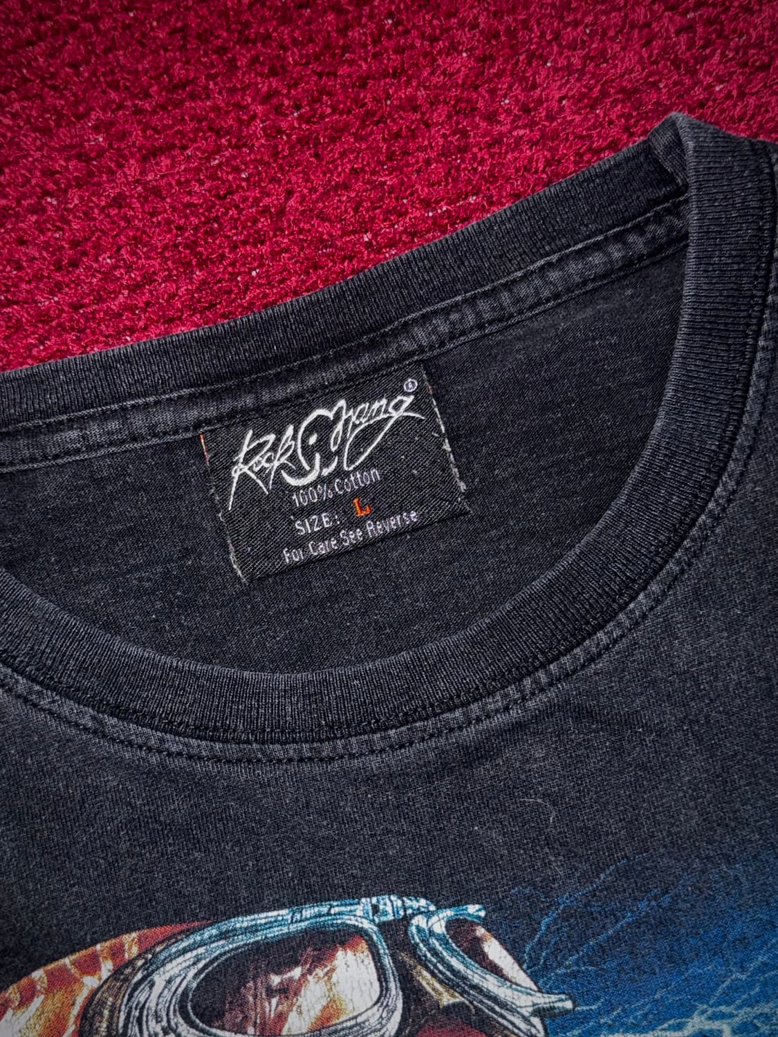 락창 빈티지 독수리 라이딩 반팔티 L 상품이미지5