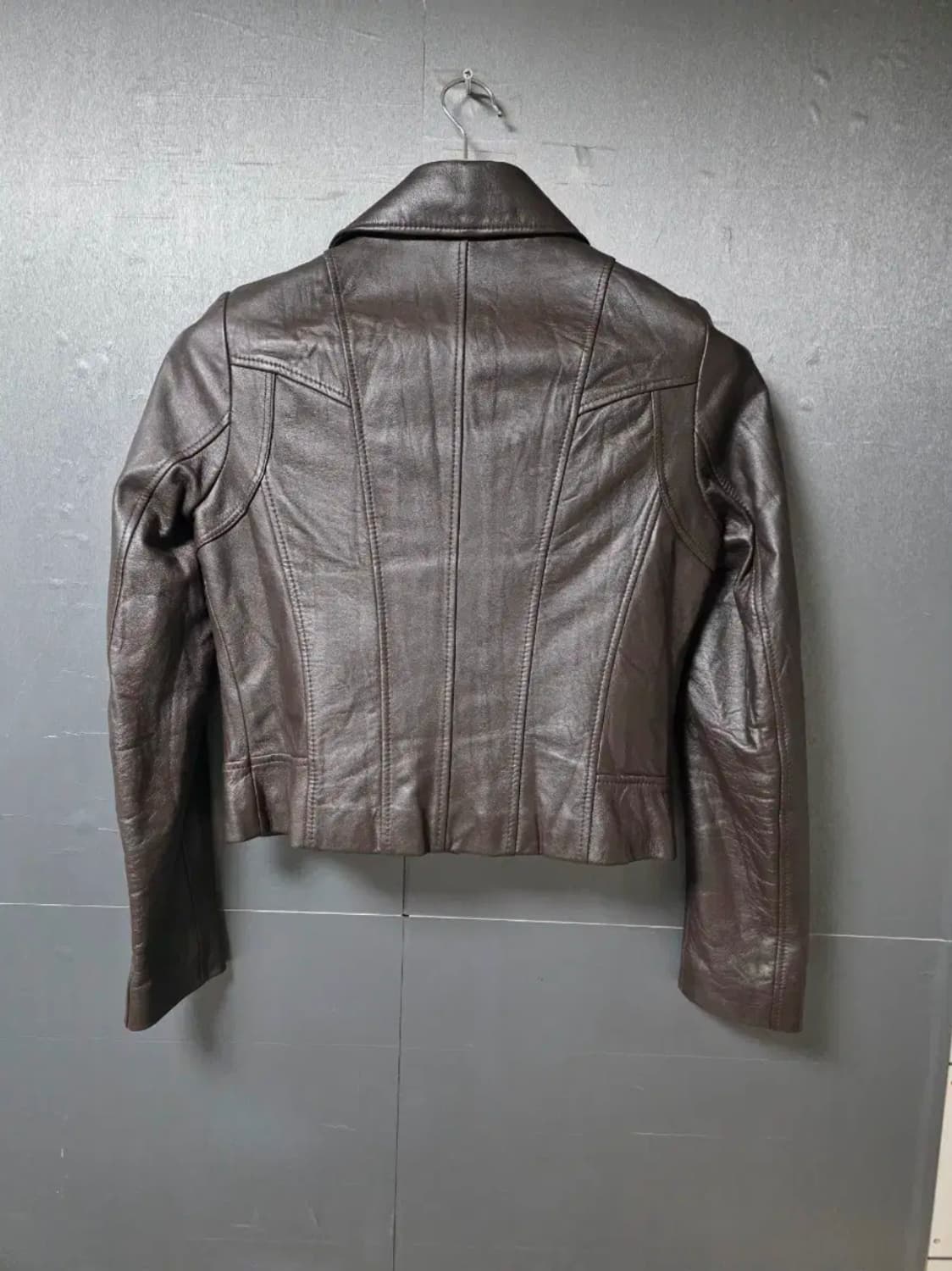 ROBO 브라운 양가죽 라이더 자켓  사이즈 66 여자용 상품이미지3