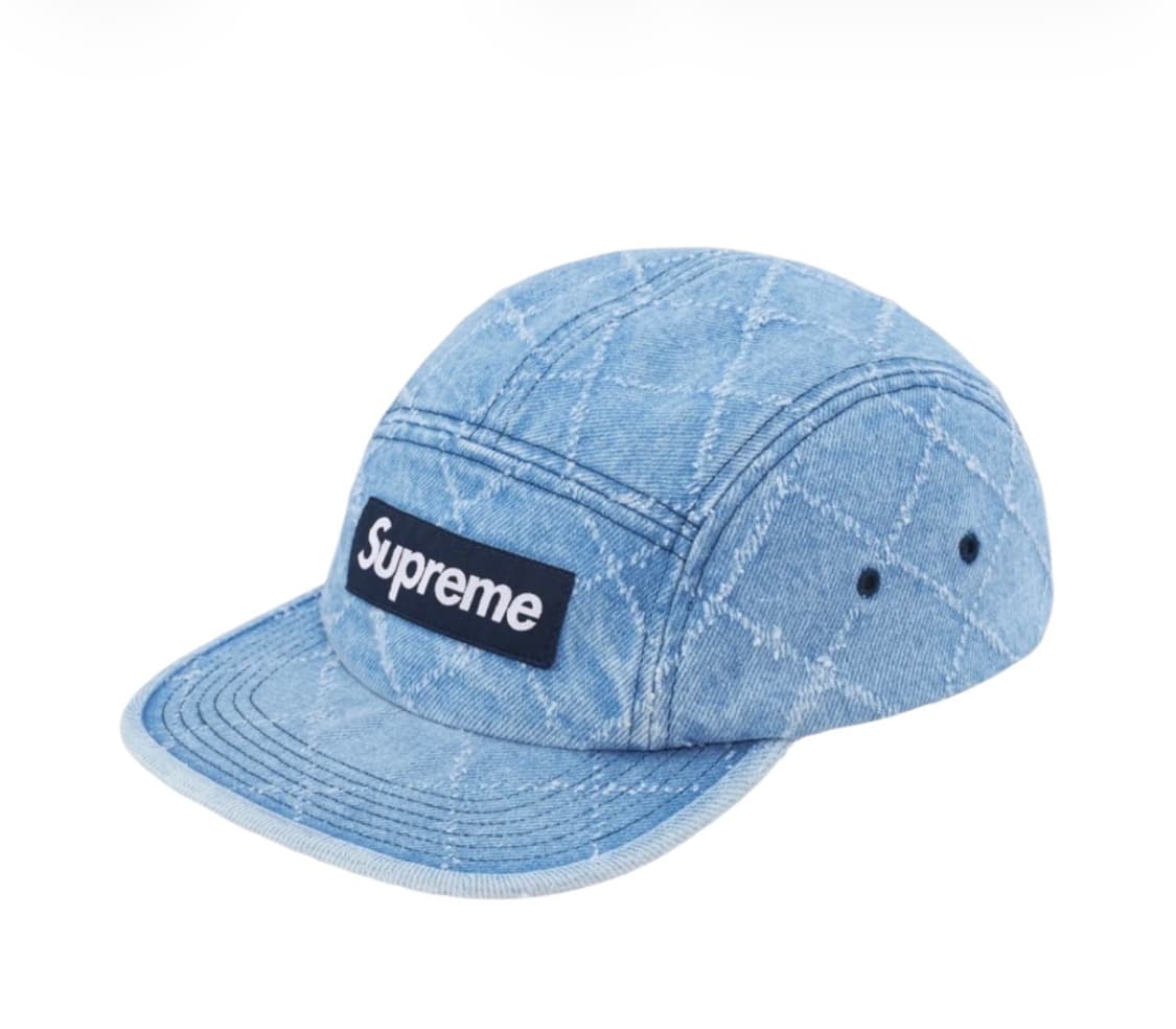 슈프림 펀치드 데님 캠프캡 워시드 인디고  상품이미지1