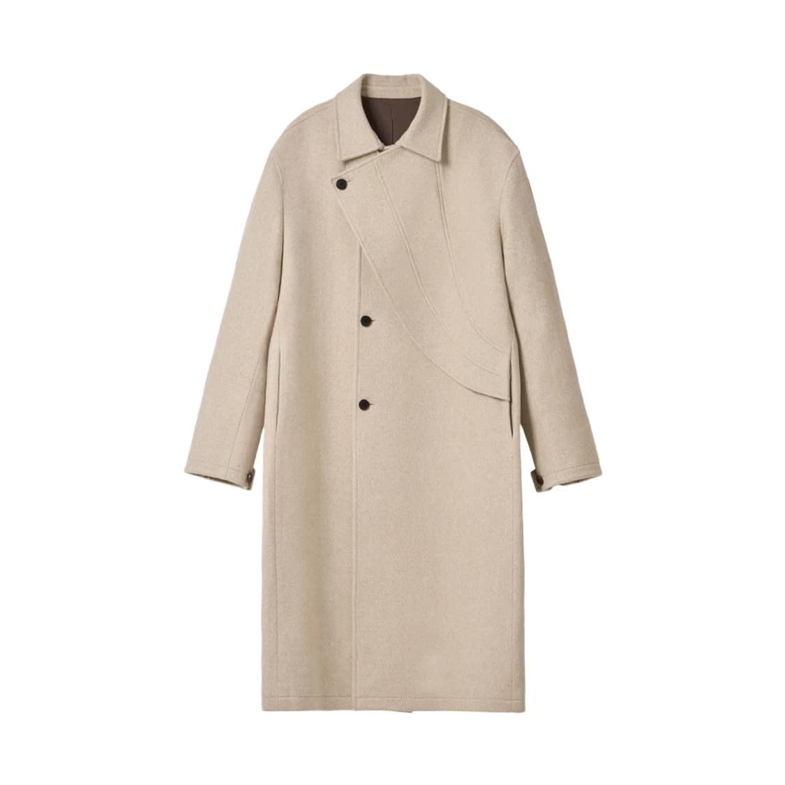 [M] STU 25FW 레이어드 라펠 코트 인 아이보리 상품이미지2