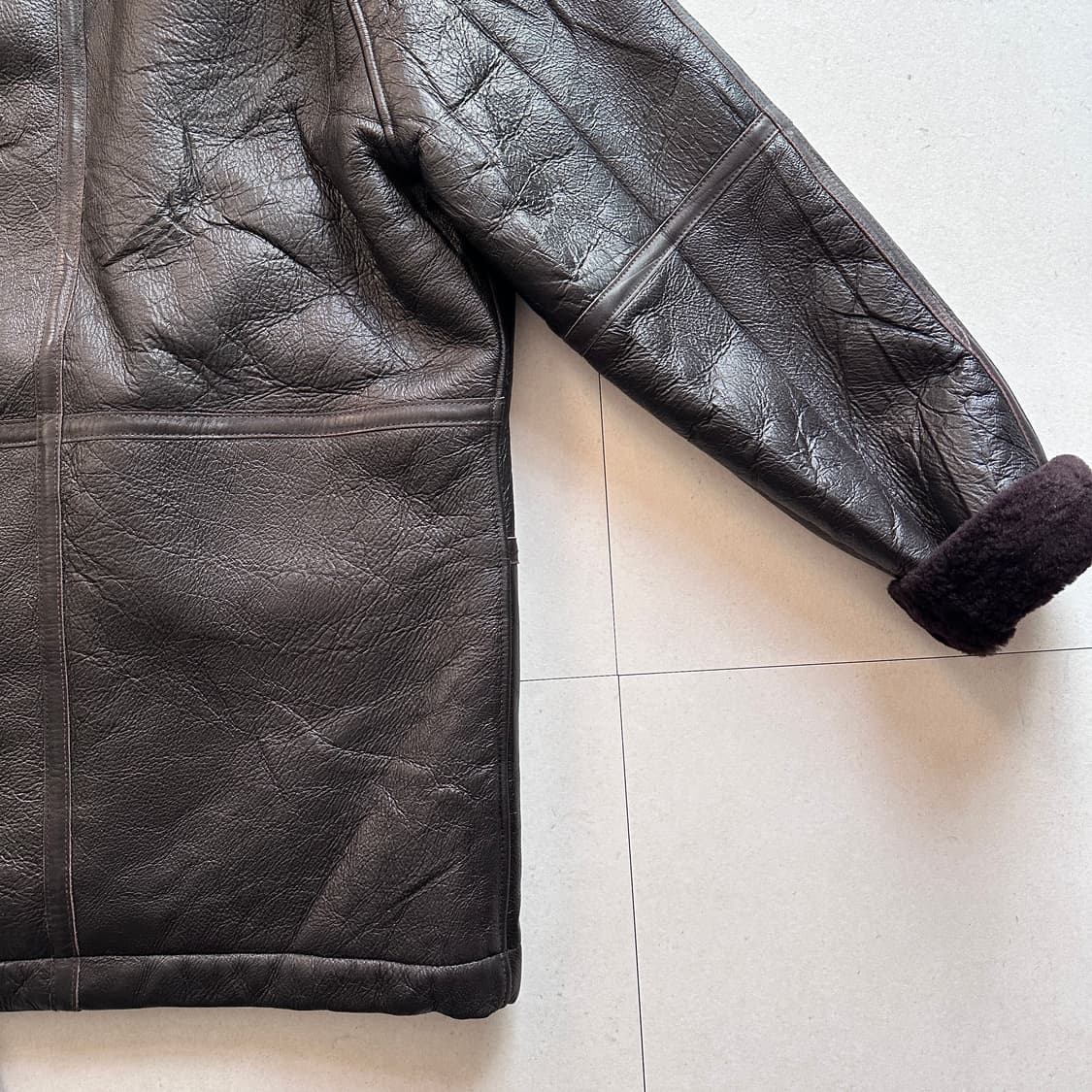 모건(일본) 멤피스벨 무톤 후드 통가죽 무스탕 M 상품이미지9