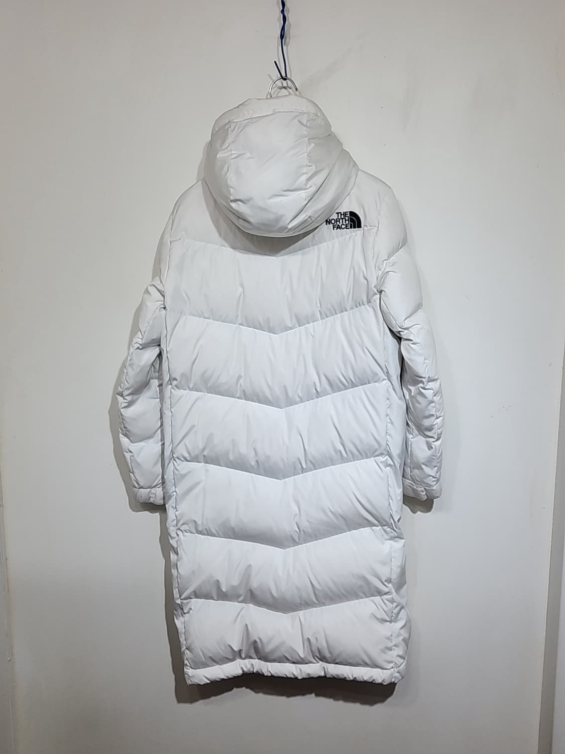 (S) 노스페이스 오리털 롱패딩 다운코트 화이트 후드 패딩코트  상품이미지7