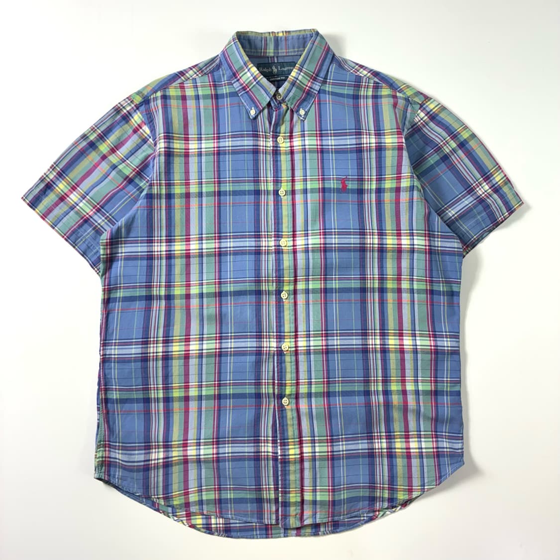Polo  폴로 랄프로렌 자수 코튼 포플린 멀티 체크 반팔 셔츠 상품이미지1