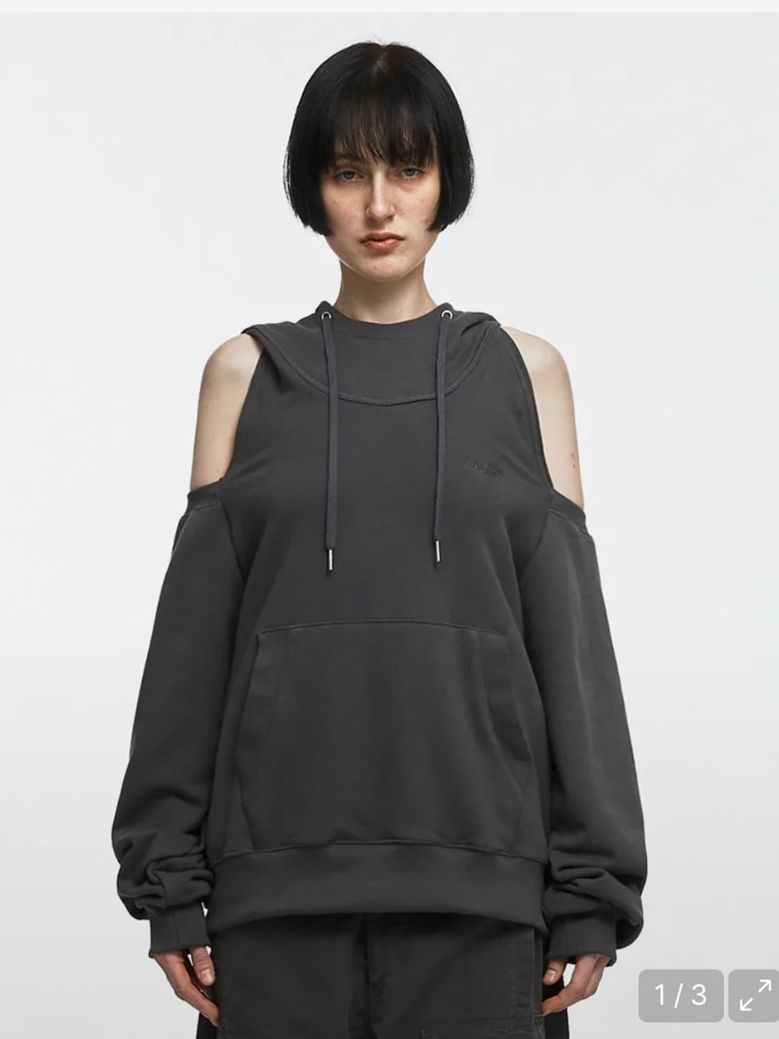 NACHE BARE HOODIE SWEAT SHIRT CHARCOAL 상품이미지1