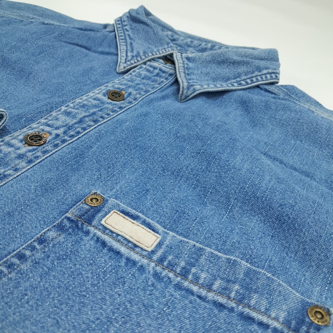 CN530 L 칼하트 중청 데님 긴팔 셔츠 남방 상품이미지5