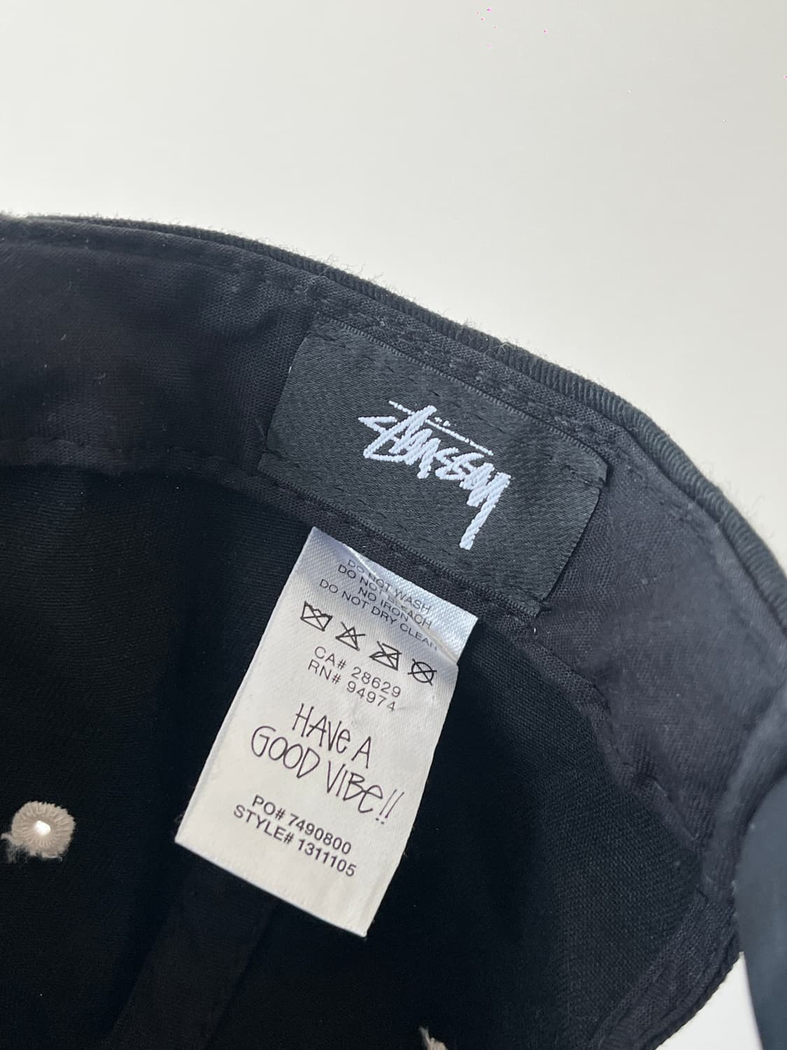 stussy 스투시 핏스탑 로우 프로 캡 본 블랙  상품이미지5