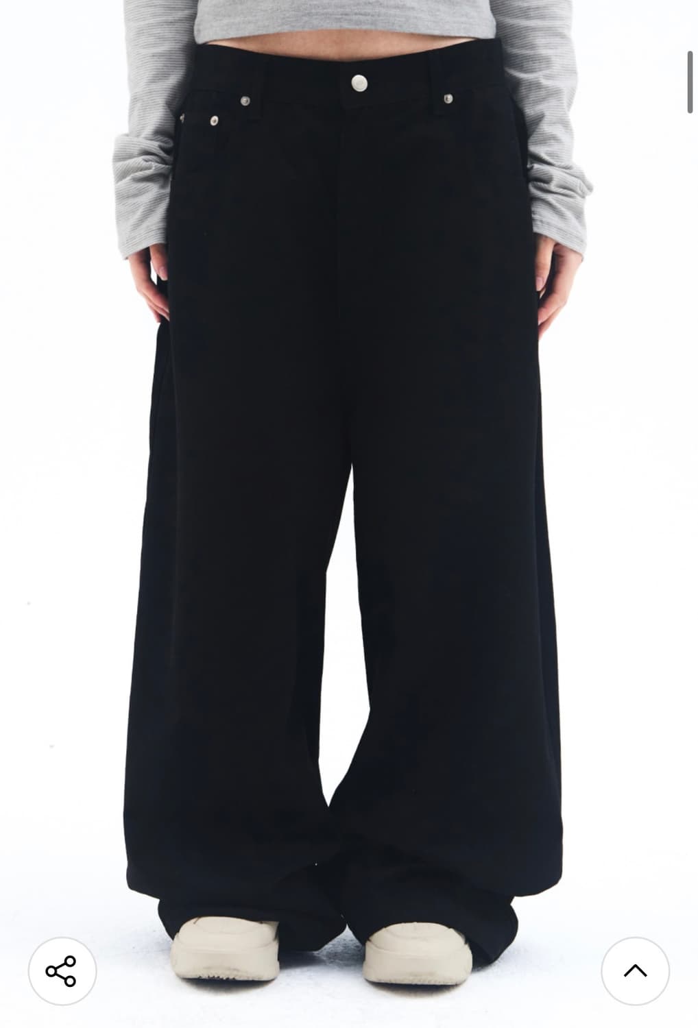 아메스 OVERFIT COTTON PANTS BLACK 상품이미지2