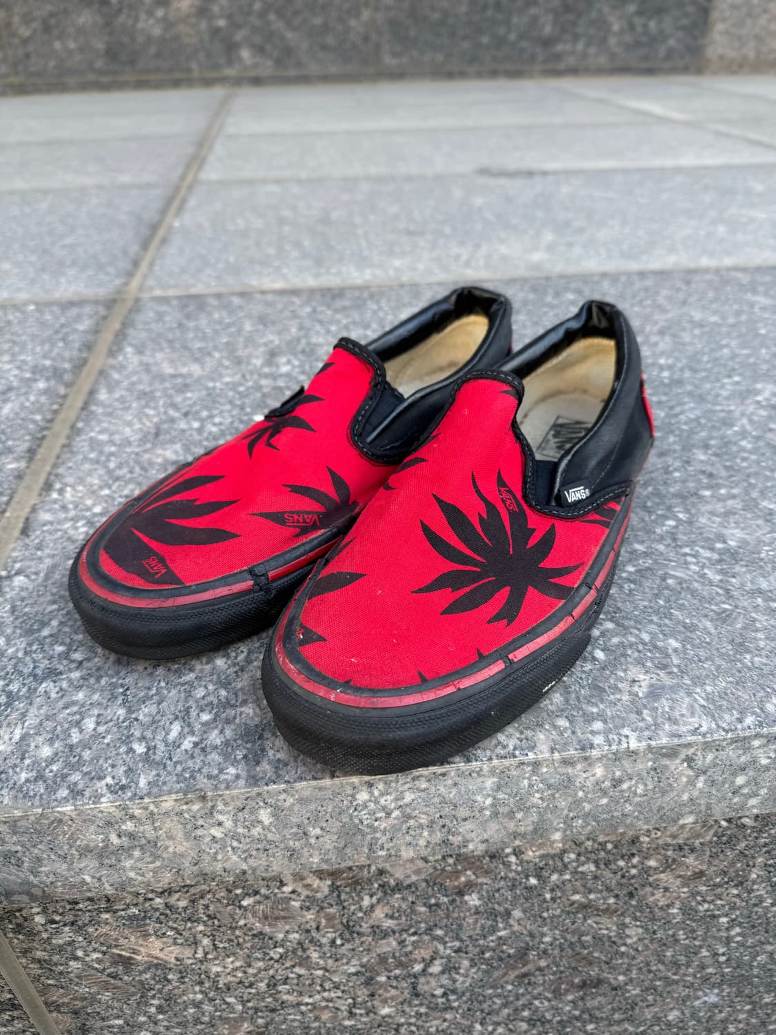 빈티지 반스 마리화나 레드 슬립온 상품이미지1