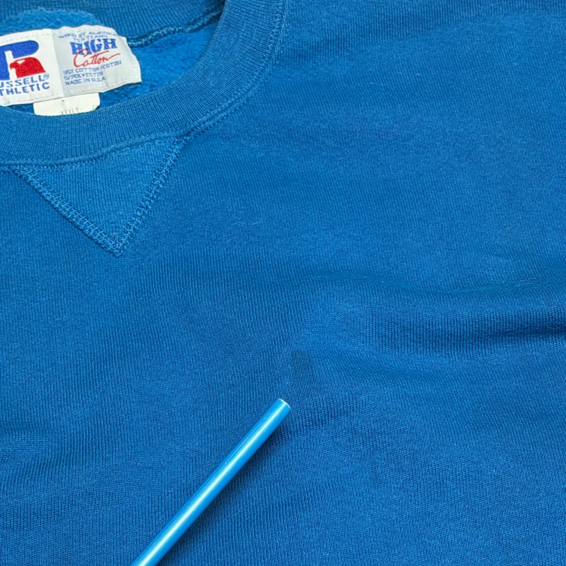 90s Russell high cotton sky blueXXXL USA 상품이미지4