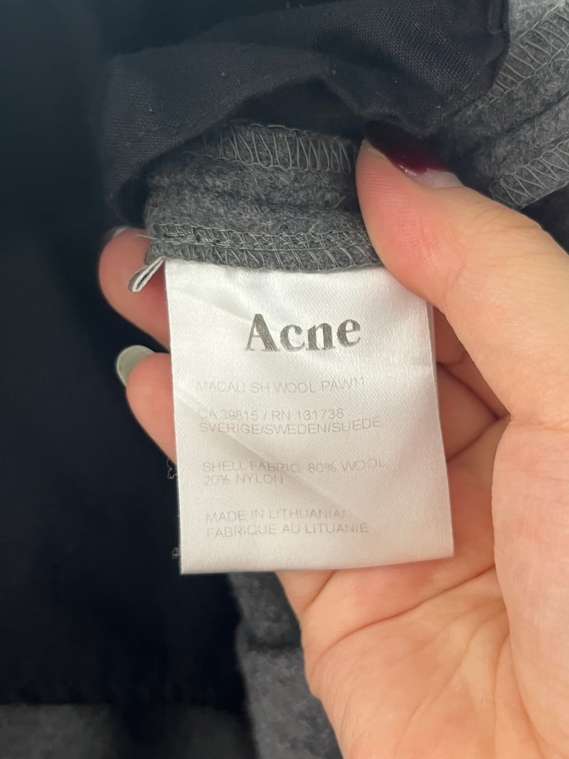 Acne studio 아크네 스튜디오 울 숏팬츠 (30인치) 상품이미지8