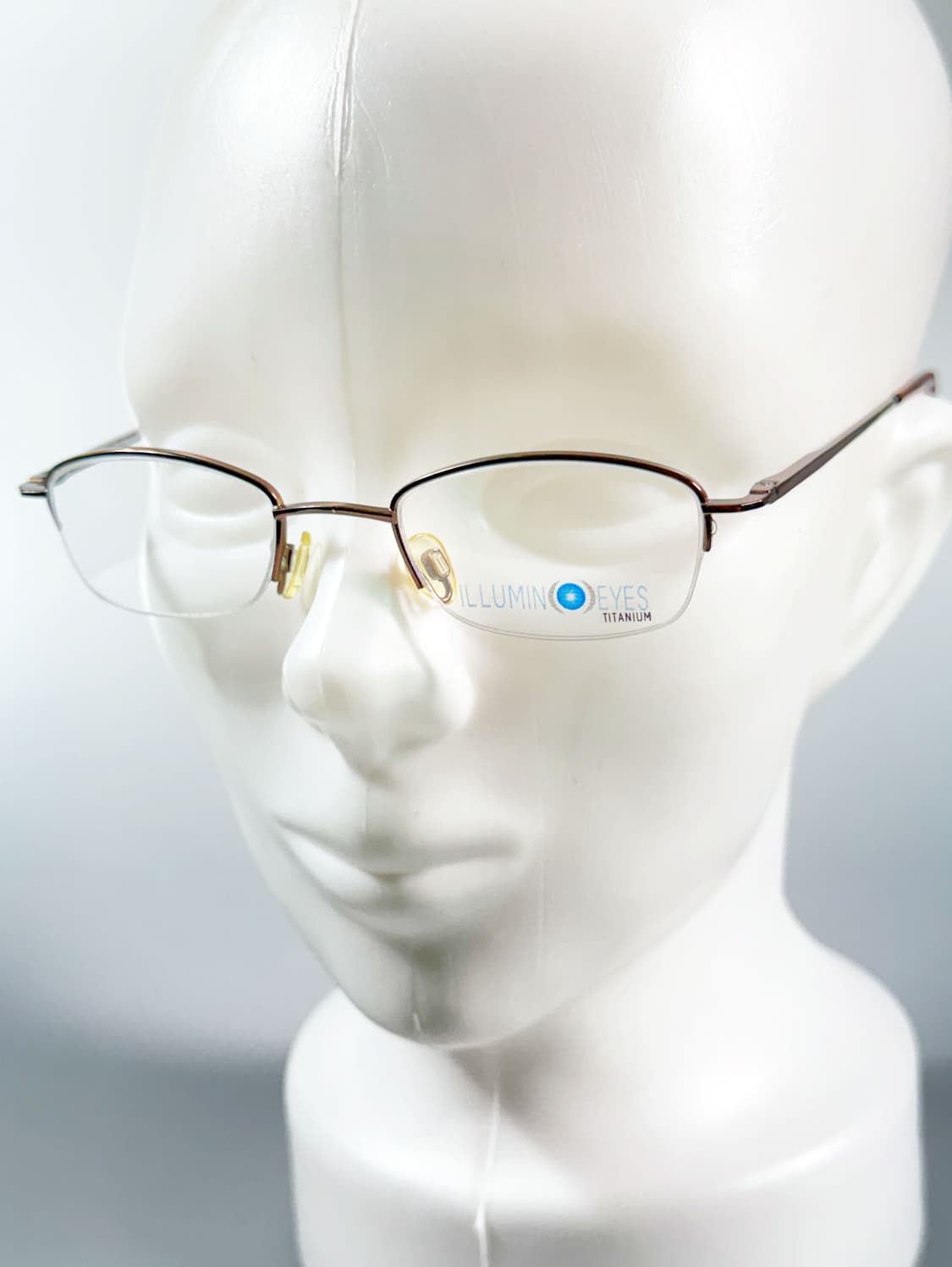 90s ILLUMINO EYES 브라운 티타늄 반무테 빈티지 안경 상품이미지8