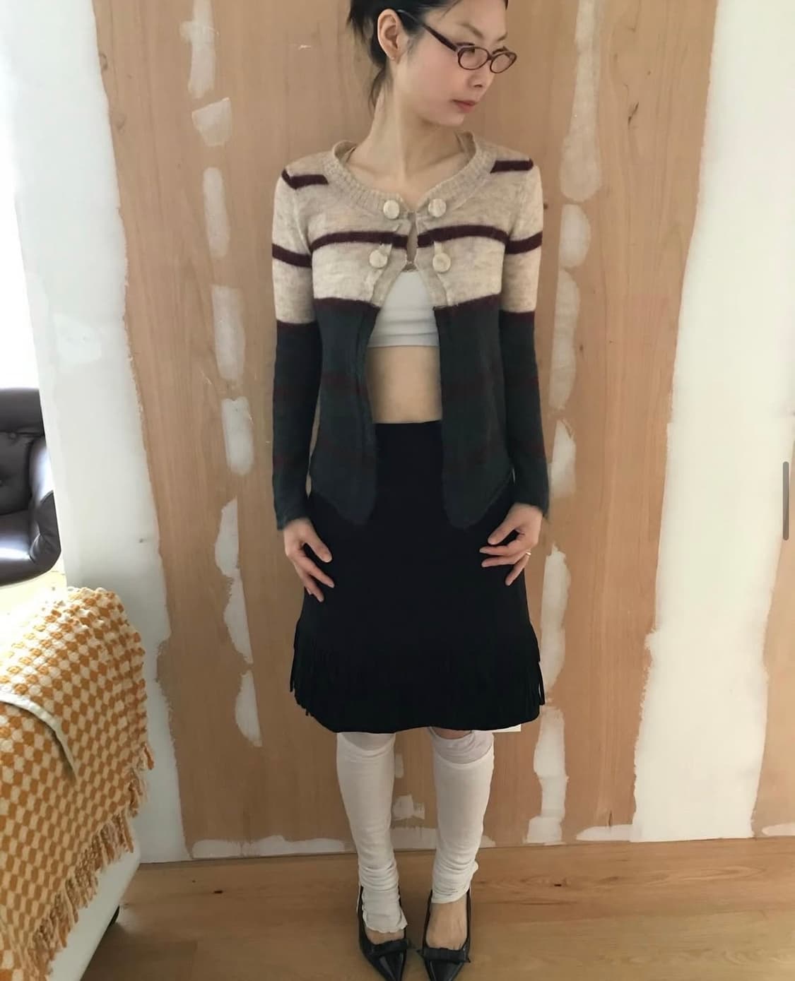 빈티지 스트라이프 가디건 판매합니다 상품이미지2