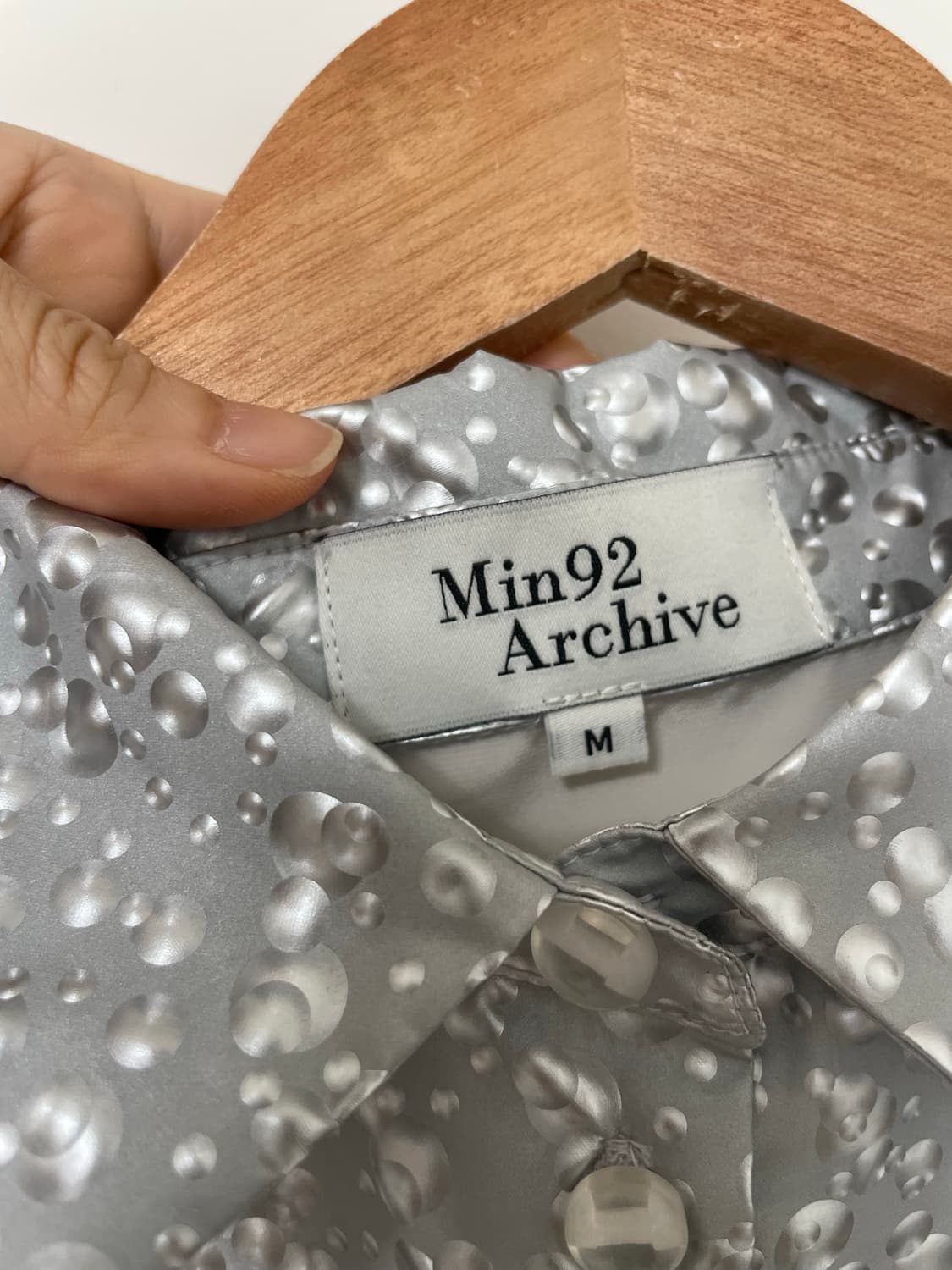Min92 archive 실버 블라우스 셔츠 반소매 m 상품이미지4