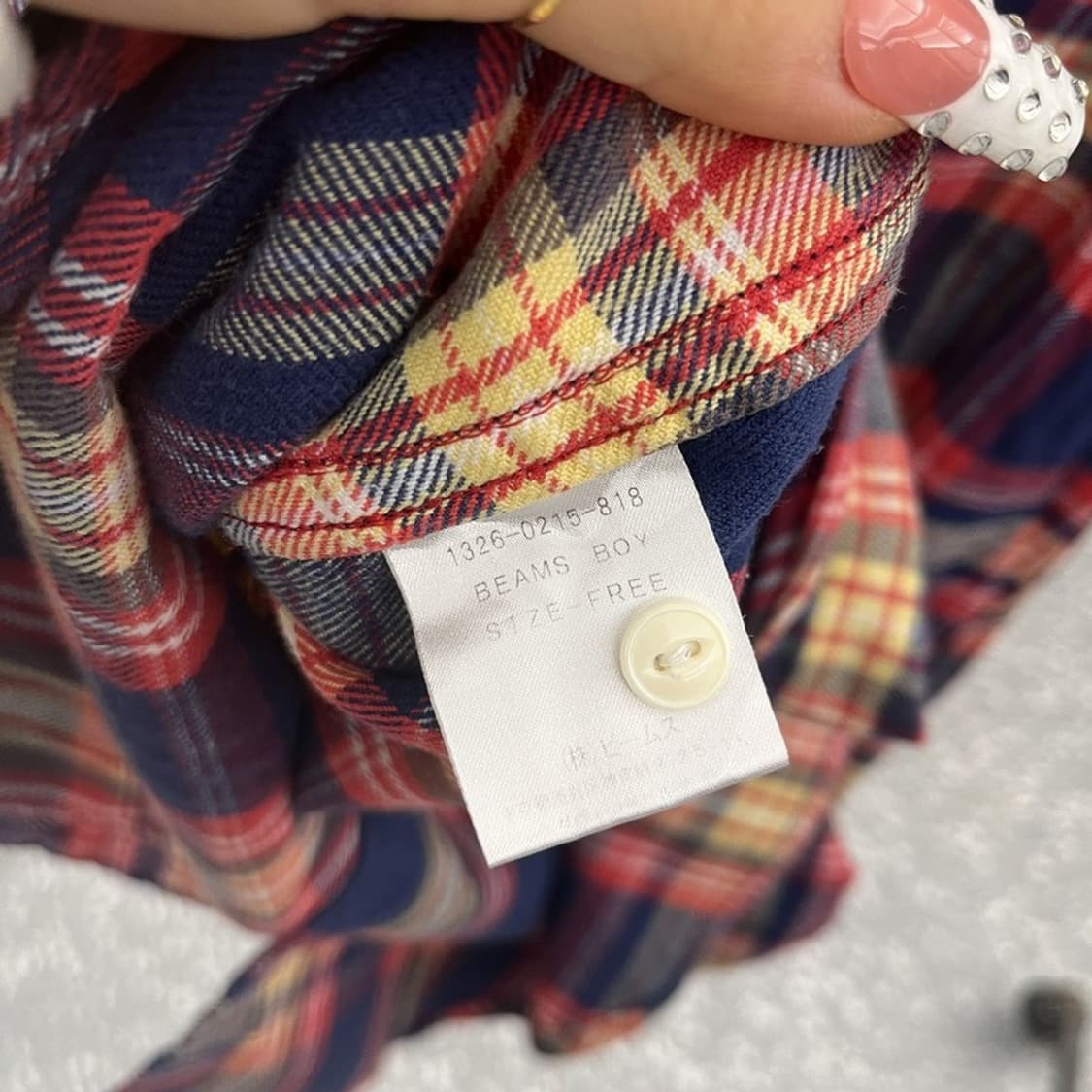 빔스 보이 컨트리 레트로 타탄체크 셔츠 원피스 FREE C10090 상품이미지6