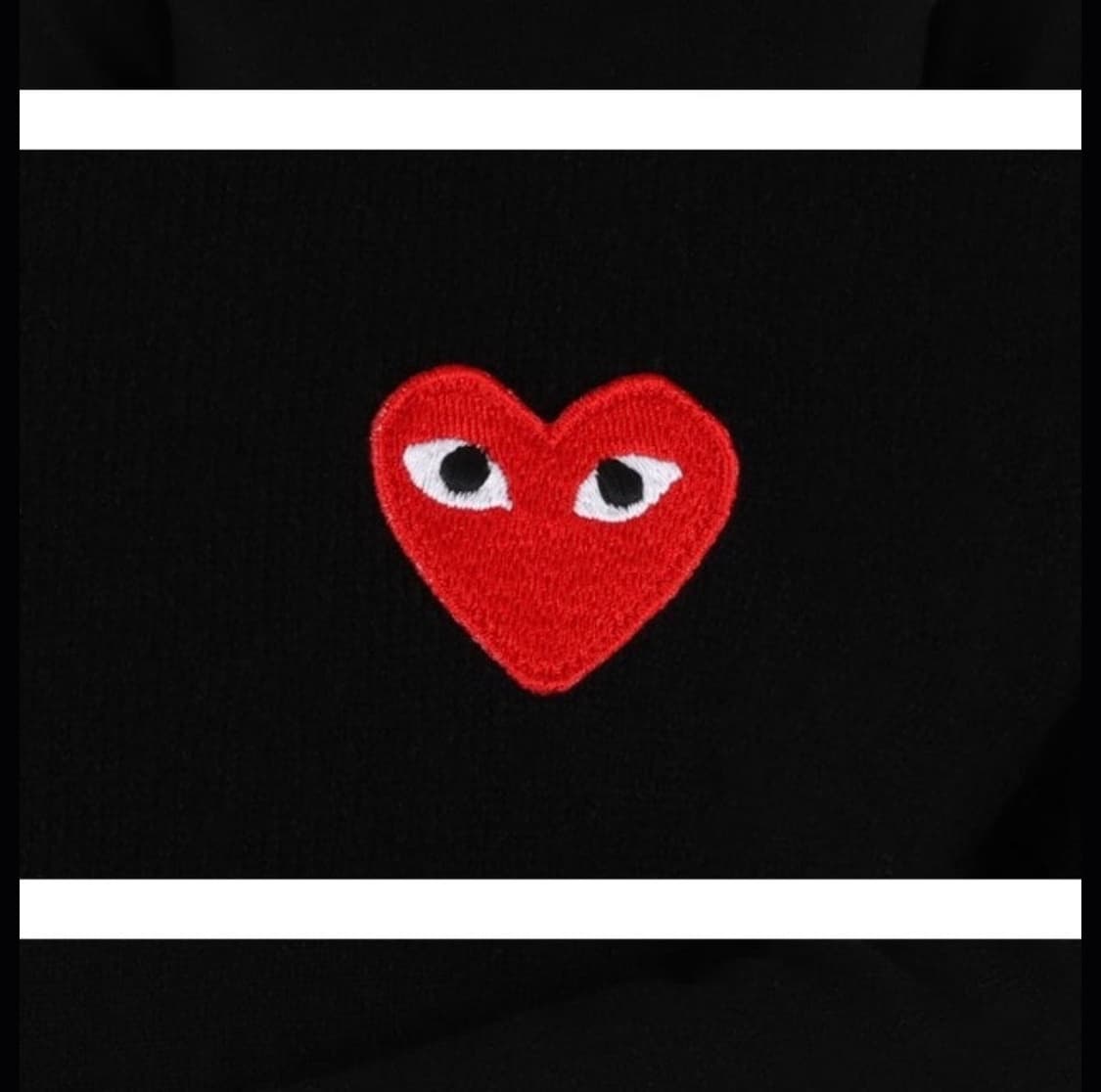 (정품)(새상품)꼼데가르송 레드와펜 블랙와펜 롱슬리브 상품이미지3