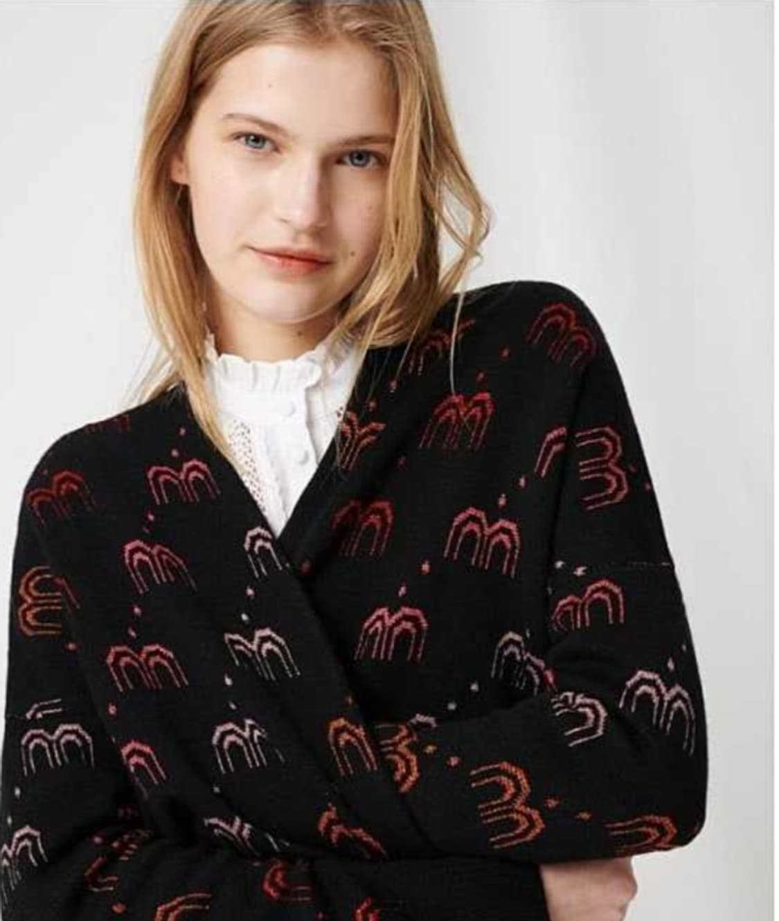 마쥬 엠블럼 자카드 가디건 1사이즈 상품이미지2