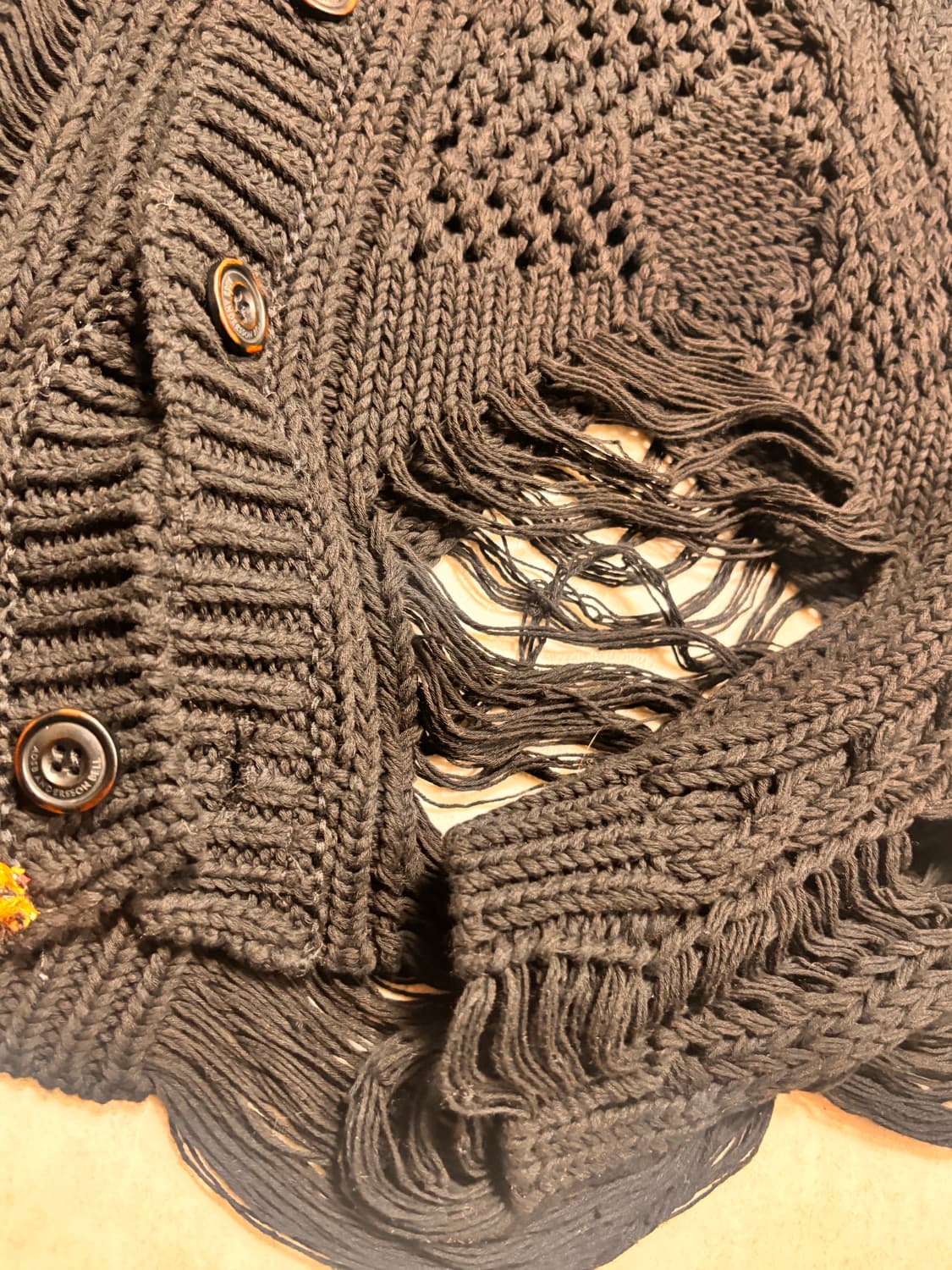 ADSB 앤더슨벨 소바쥬 코튼 가디건 블랙 상품이미지7