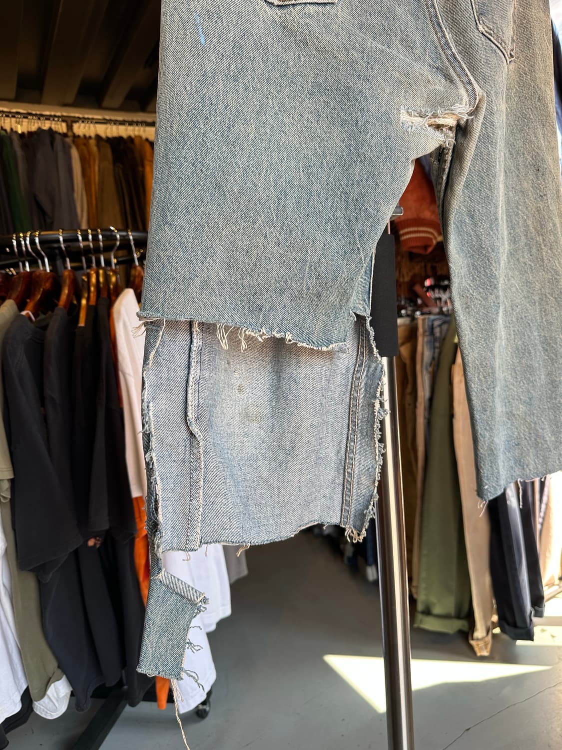 90s 리바이스505 오렌지탭 더티 디트로이트 데님 숏츠 상품이미지8