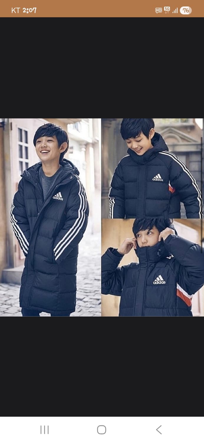 아디다스 키즈 주니어 yk 엑티브 롱패딩 160cm 상품이미지7