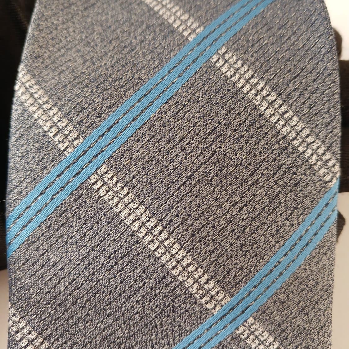 닥스 실크 그레이 스트라이프 넥타이 8.4cm A+등급 A19371
 상품이미지6