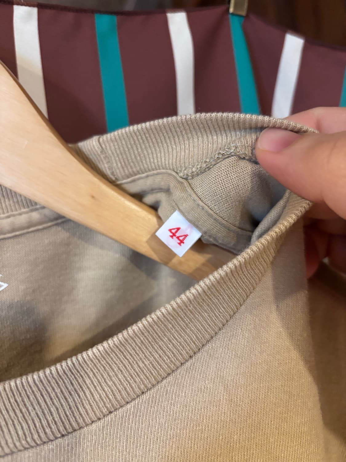 DANTON 단톤 포켓 반팔 티셔츠 베이지 상품이미지3