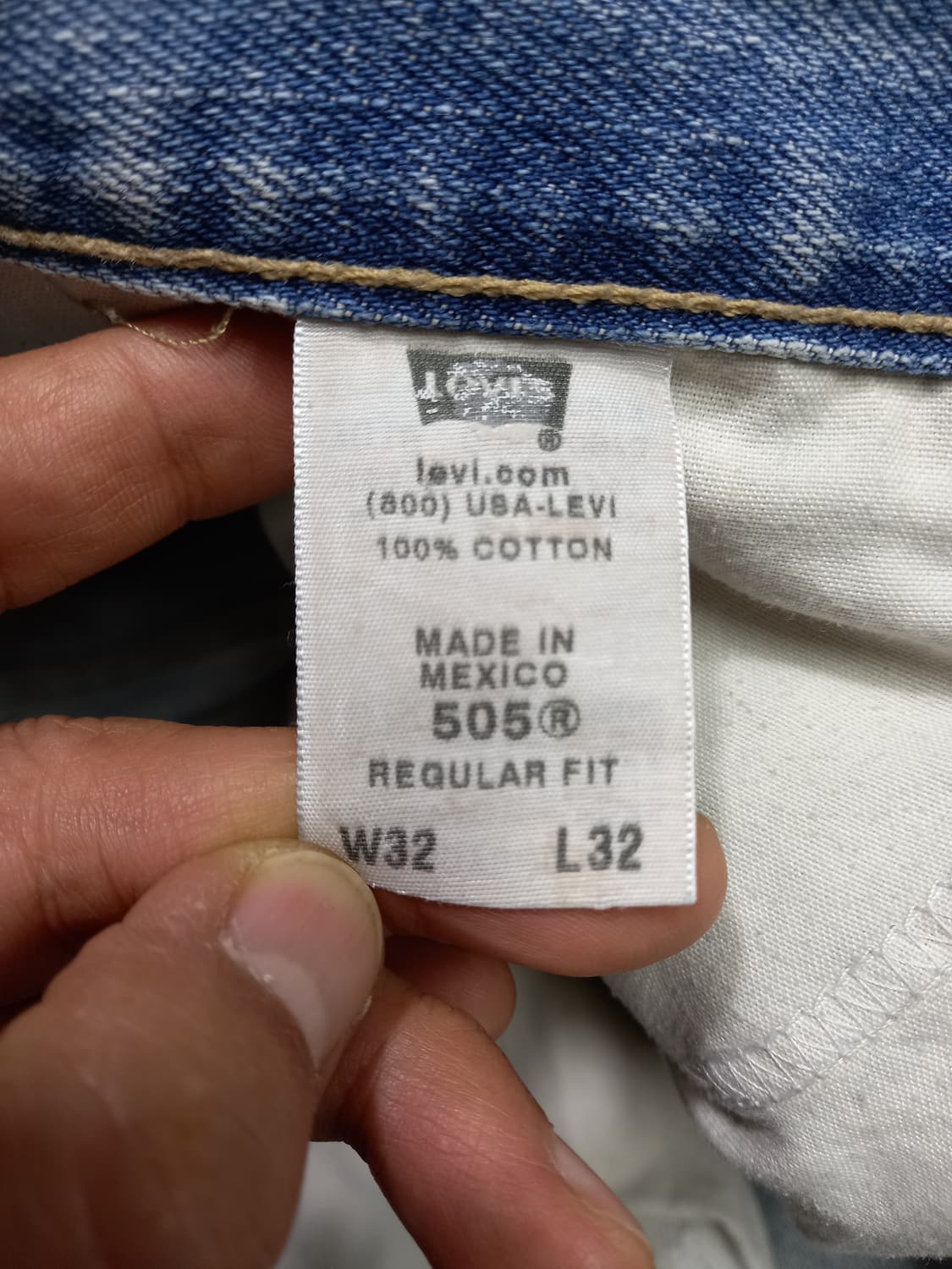 32 07's 리바이스505 Mexico 일자진 연청 커스텀 32-282 상품이미지8