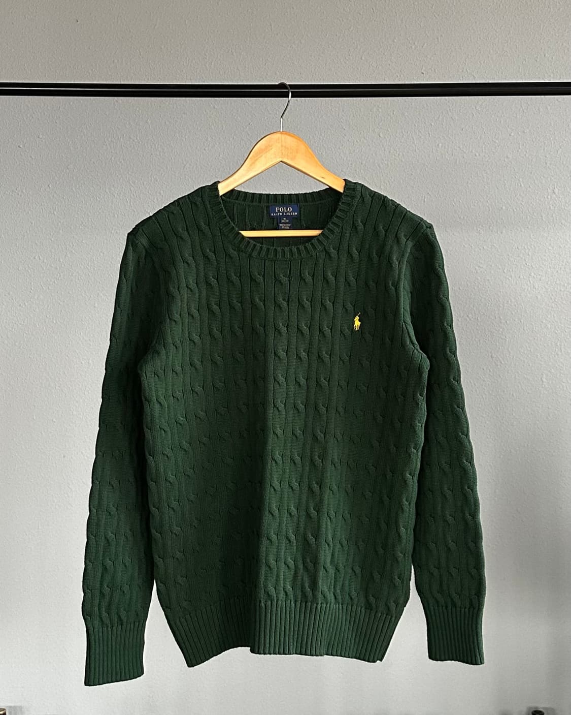 [L]폴로 랄프로렌 꽈배기 케이블 니트 그린 상품이미지1