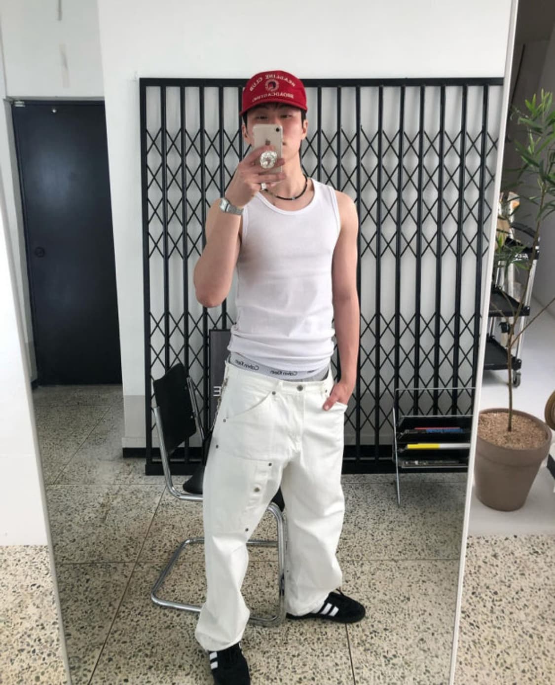 유먼트 라벨 워크 팬츠 상품이미지1