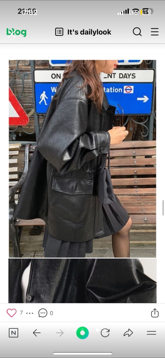 모데스트무드 가죽자켓 상품이미지3