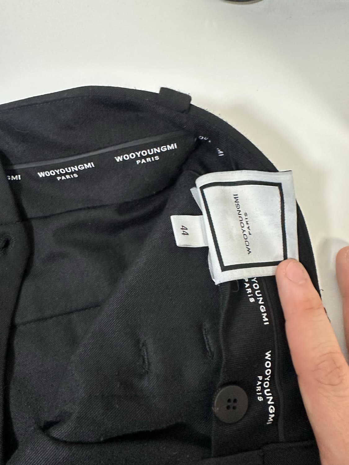 우영미 폴딩 롱 팬츠 블랙 (44/28) 상품이미지5