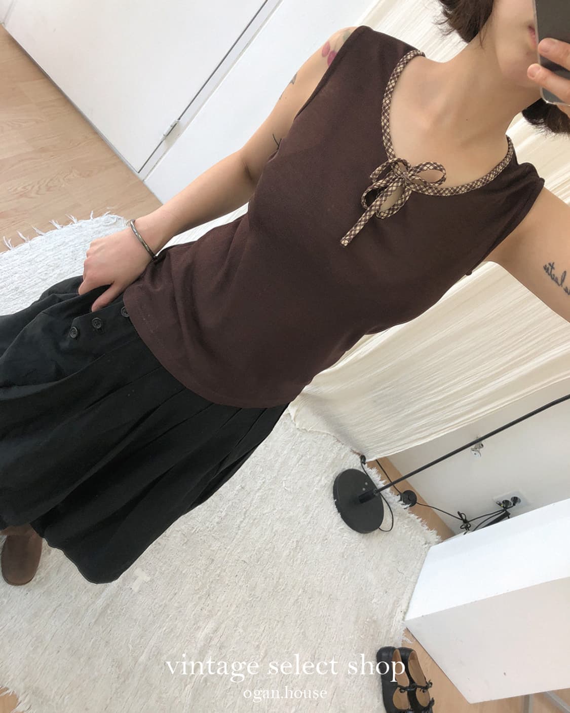 vintage petit ribbon sleeveless top 상품이미지4