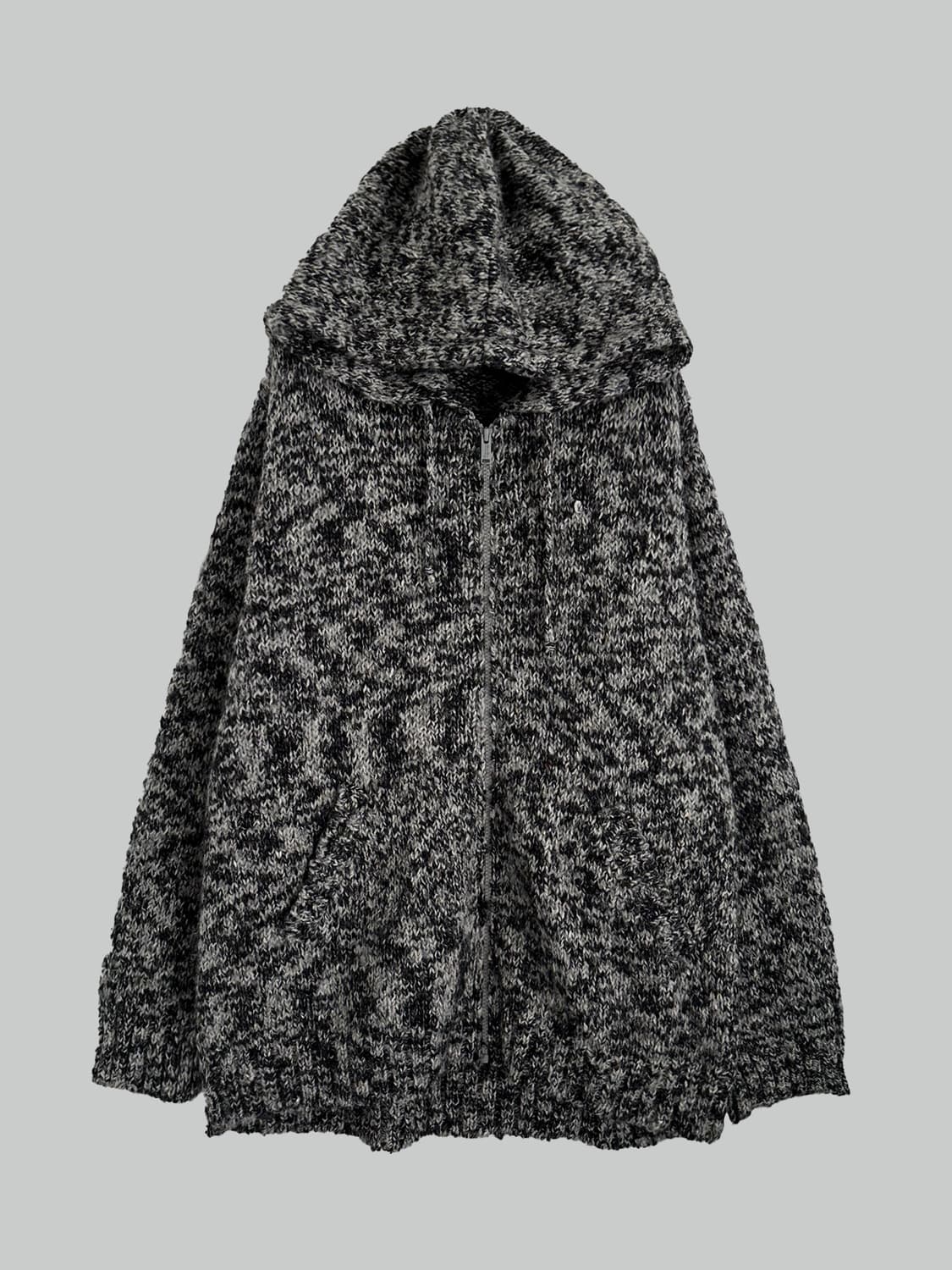 언더커버 22ss 니트 후드 집업 그레이 상품이미지2