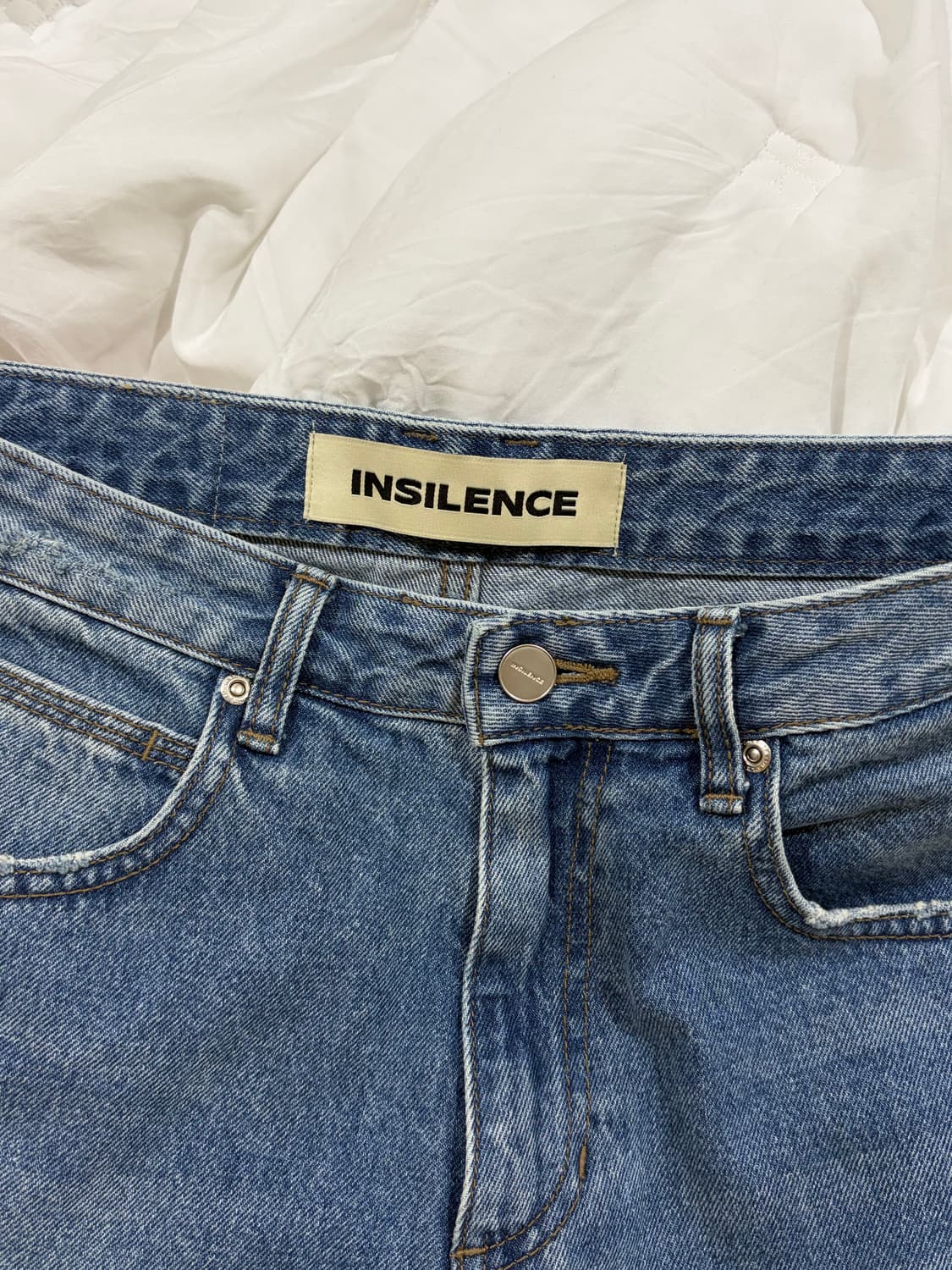 로우 웨이스트 와이드 진 BLUE 상품이미지1