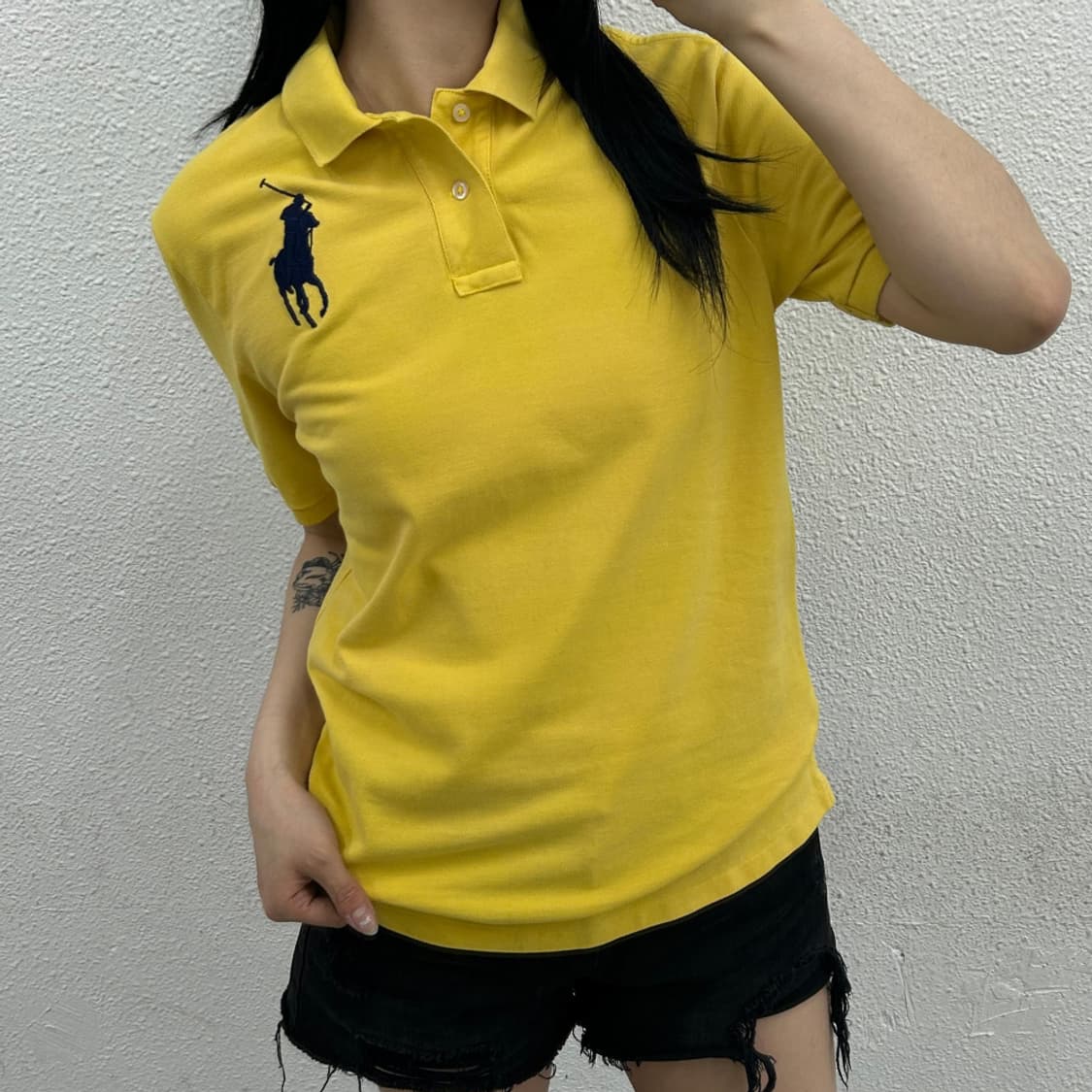 폴로 랄프로렌 네이비빅포니 옐로우 Pk 반팔 L 상품이미지1