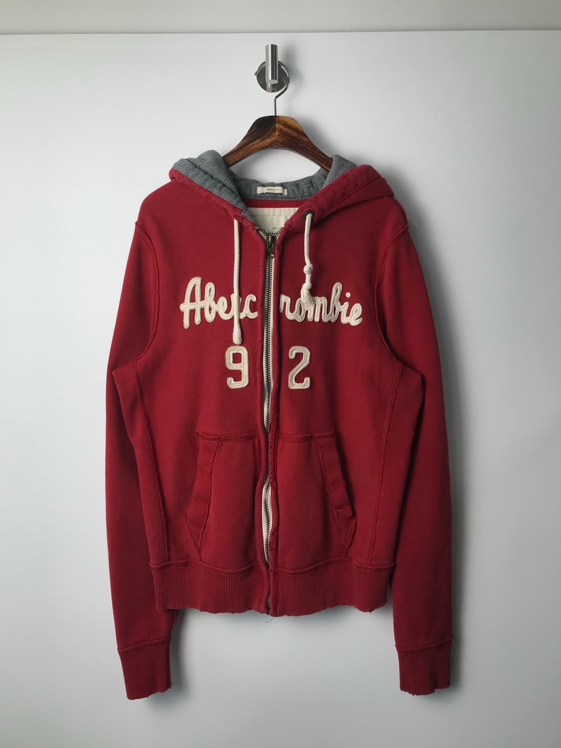 아베크롬비 y2k 와투케 버건디 후드집업 상품이미지2