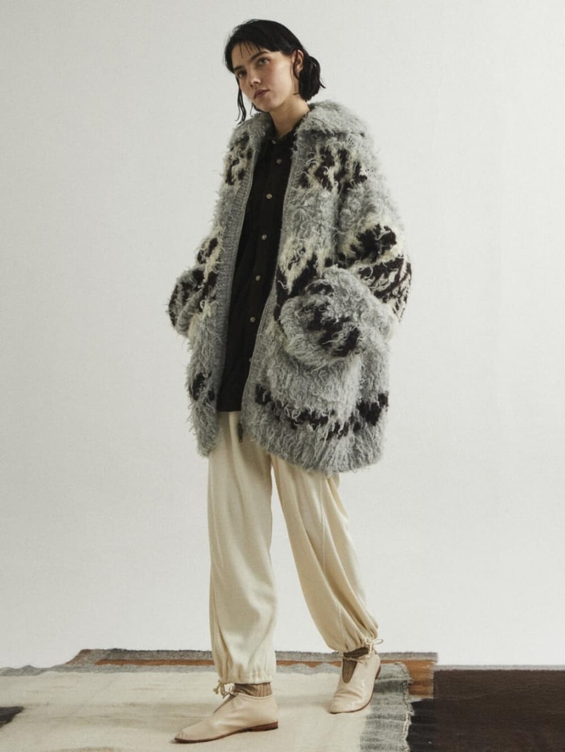 Unfil 언필 울 코위찬 핸드니트 자켓 상품이미지4