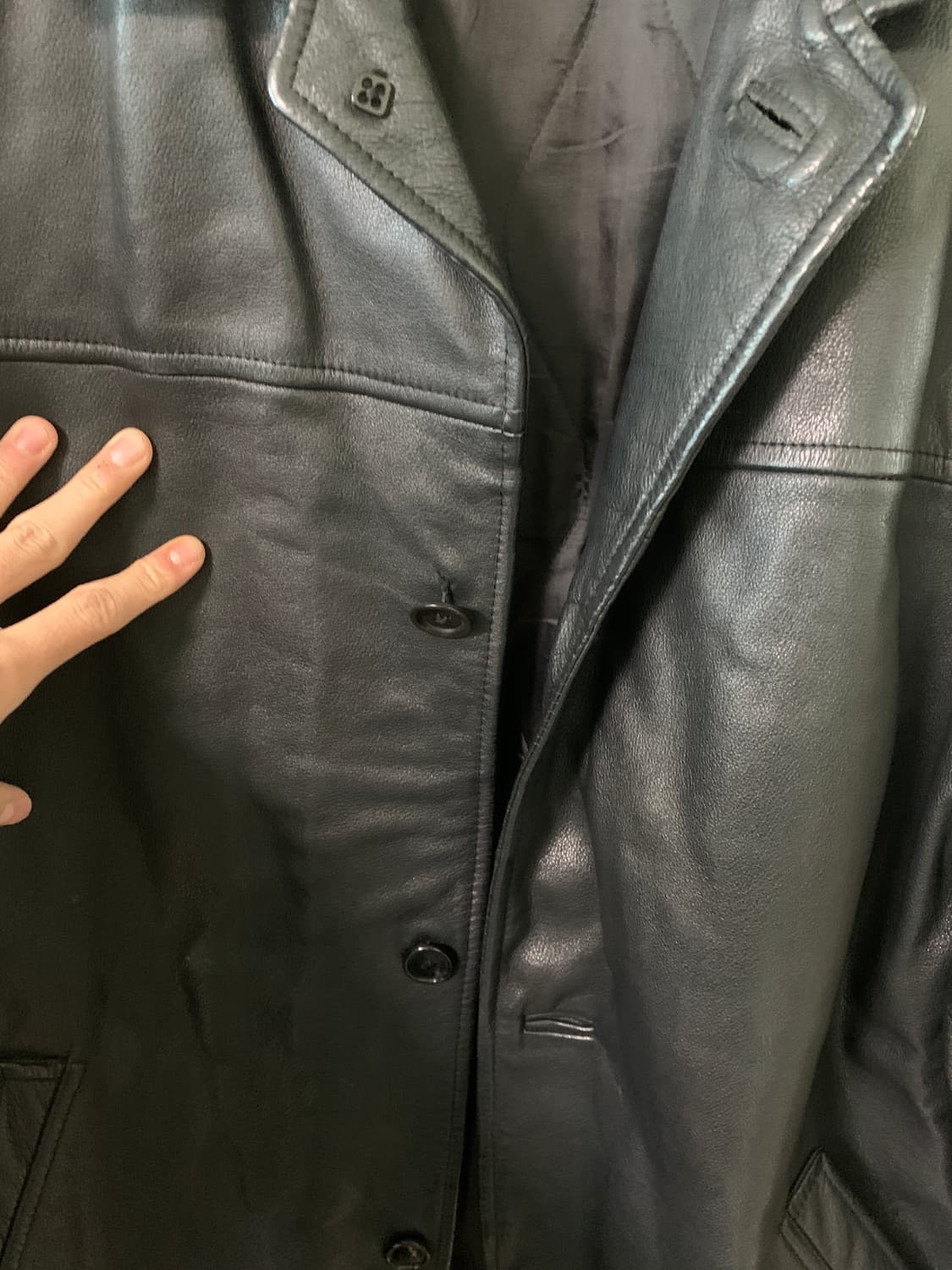 올드 갭 레더 가죽 카 코트 M 상품이미지3