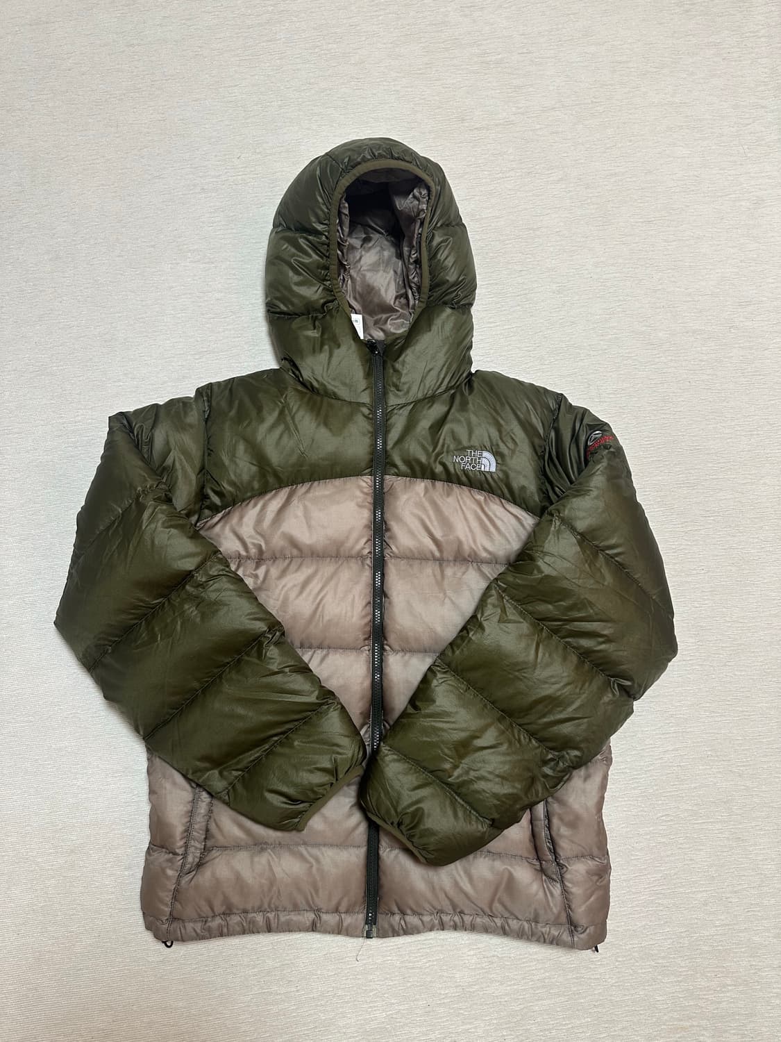 (M)노스페이스 빈티지 아콘 후디 다운 경량패딩 올리브 상품이미지1