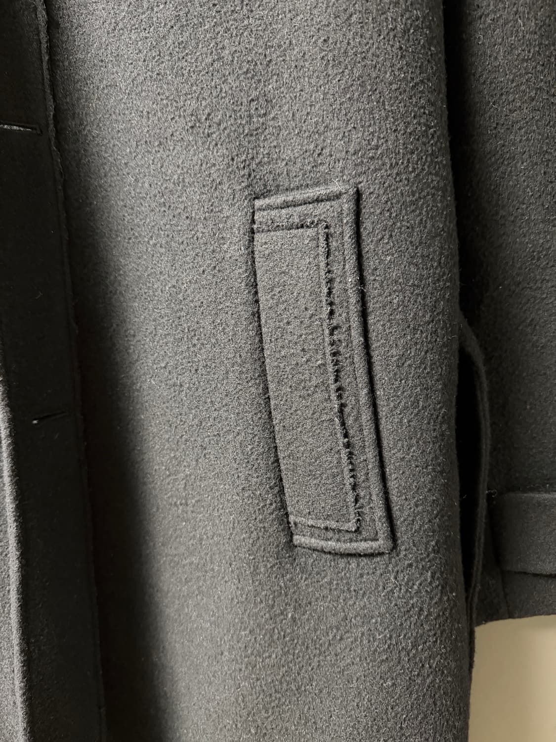 LABEL Archive 블랙 울 롱코트 XL 상품이미지4