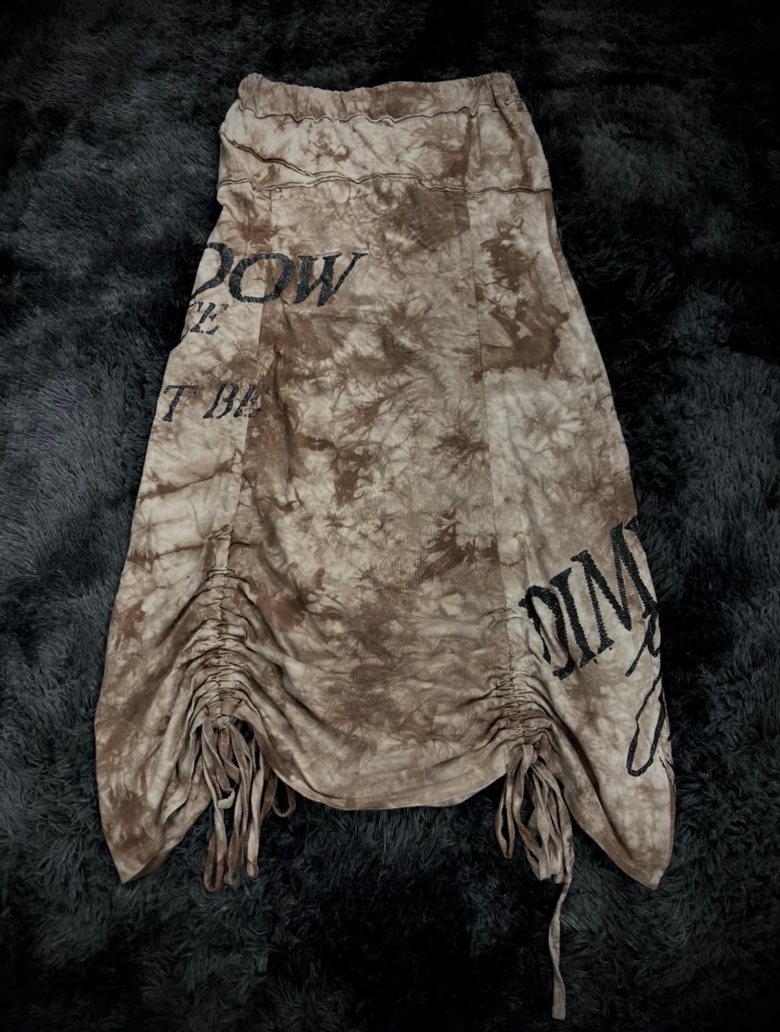 Ghost of Harlem 타이다이 레터링 셔링 롱스커트 상품이미지2