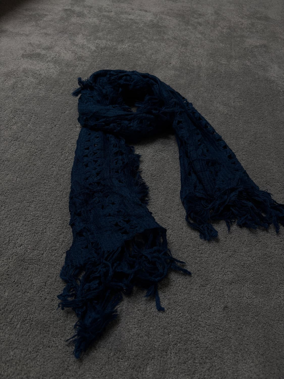 Vintage v-kei punk mood blue scarf 상품이미지3
