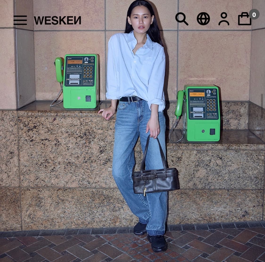 WESKEN 스터드 스트라이트 데님 (새상품) 상품이미지4