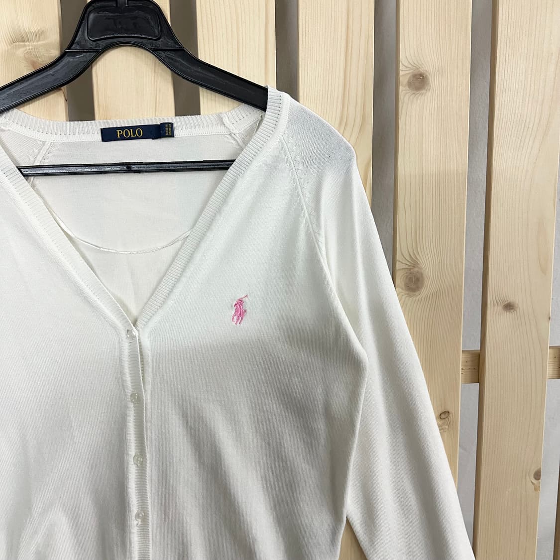 (S) 폴로 랄프로렌 아이보리 브이넥 니트 가디건 상품이미지3