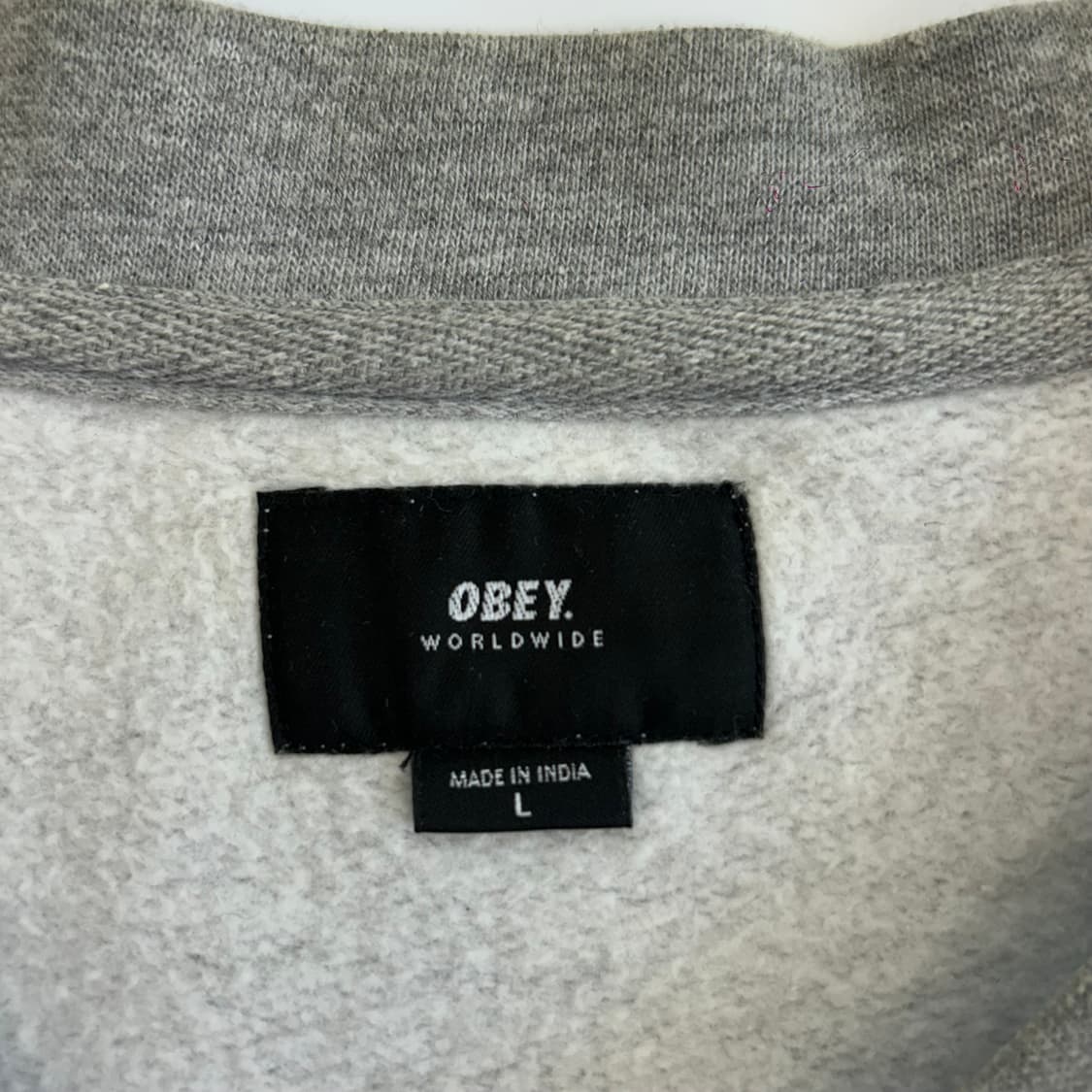 Obey 오베이 백 자수 로고 그레이 맨투맨 상품이미지6