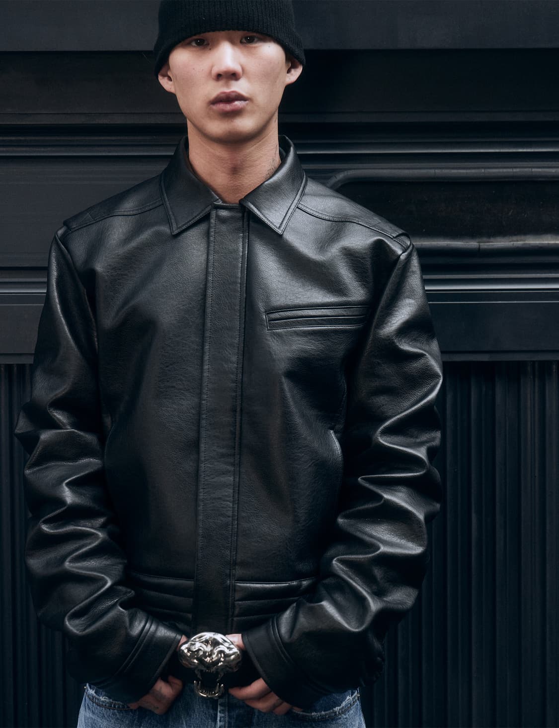 파프롬왓 퍼커링 레더자켓 2사이즈 상품이미지3