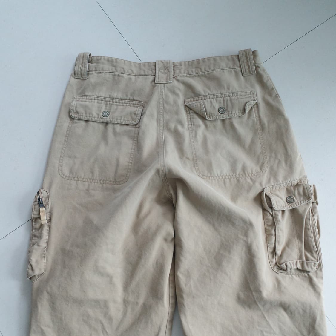 90s 팀버랜드 오리지널 카고 팬츠 베이지 와이드 36/32 세탁완료 상품이미지7