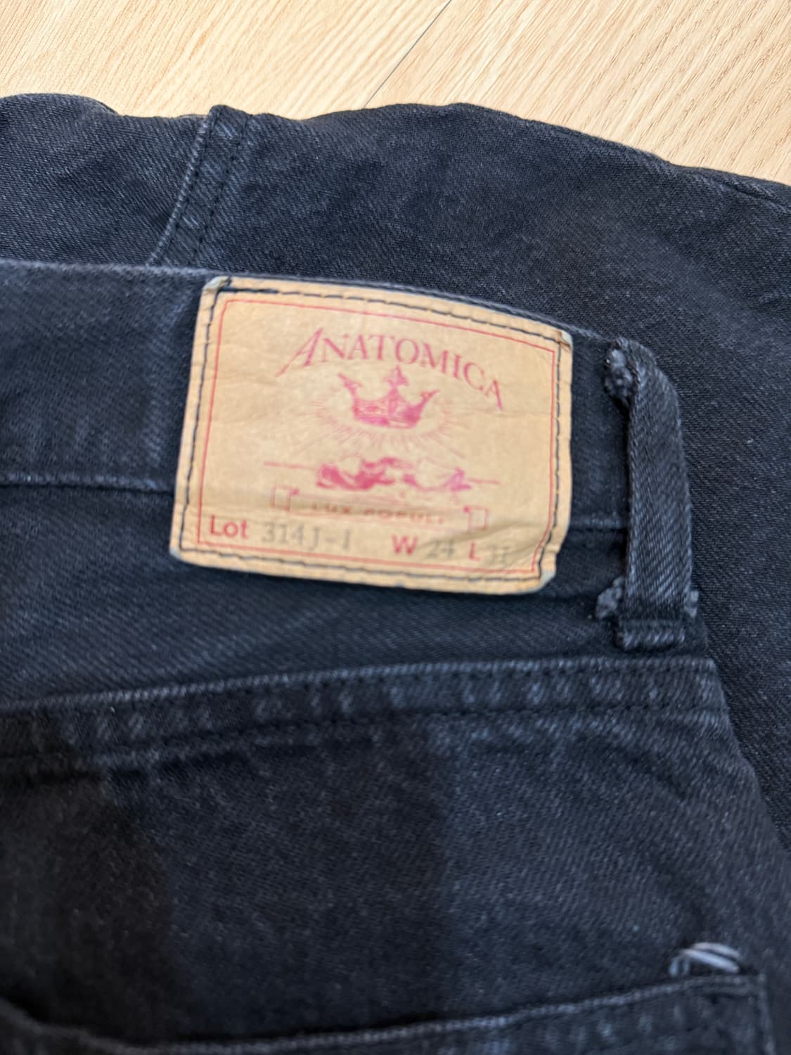 ANATOMICA 블랙 데님 팬츠 상품이미지3