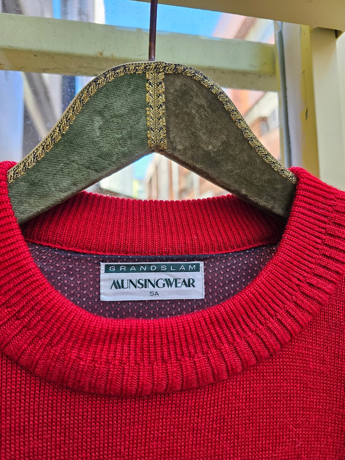 Munsingwear 레드 윈드스토퍼 울니트 상품이미지3