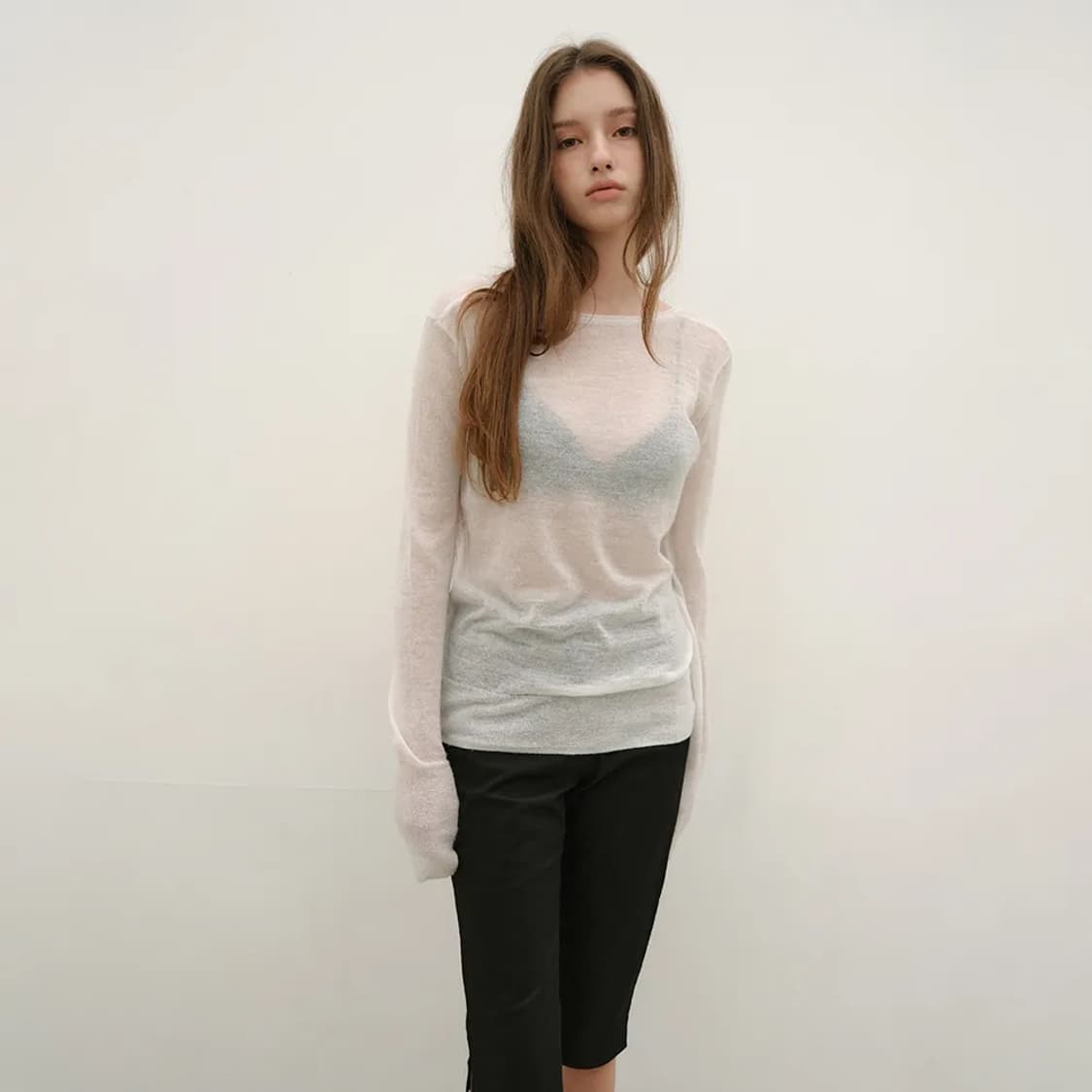 로우타이드 deep v-neck alphaca knit 브이넥 니트 상품이미지1