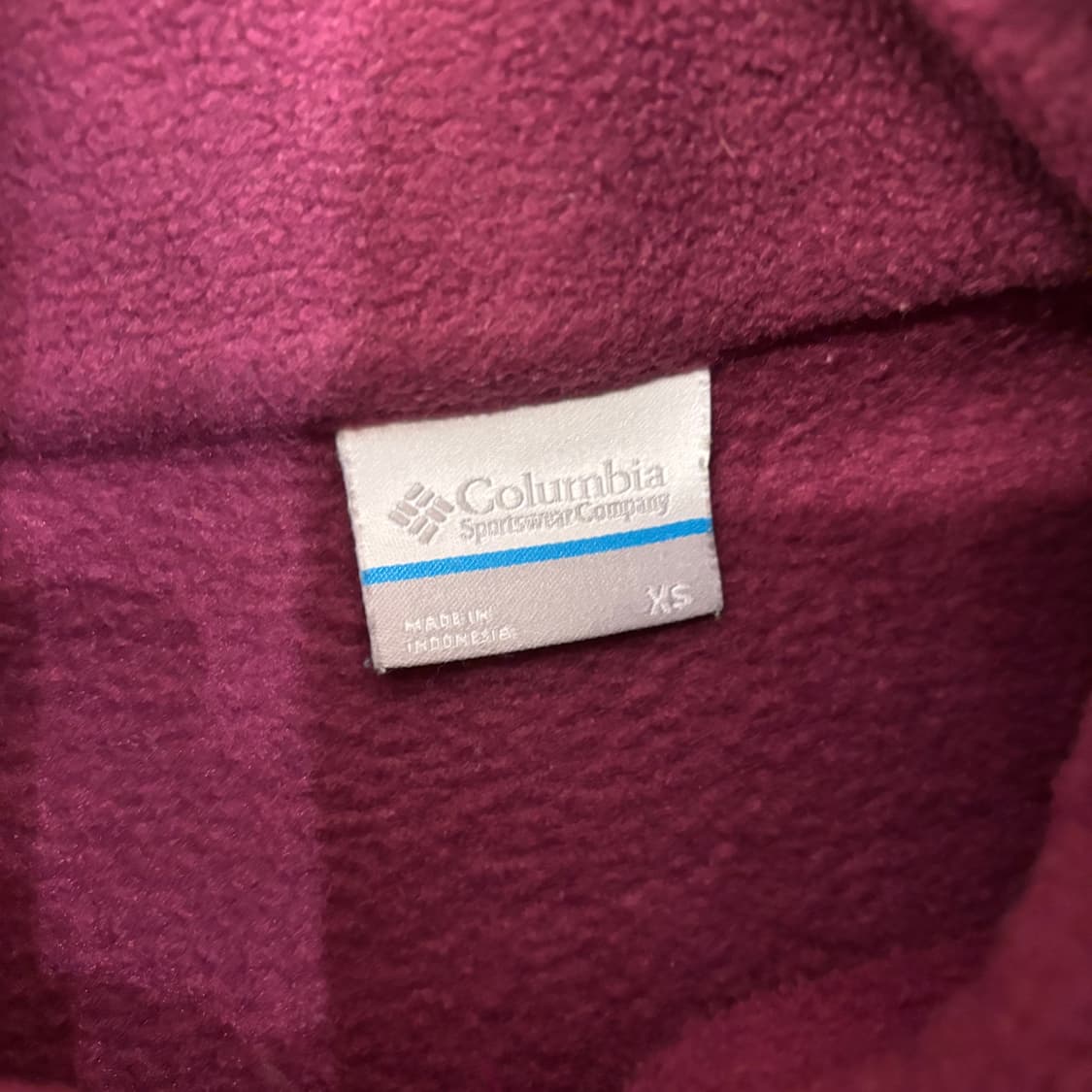 컬럼비아 버건디 플리스 자켓 상품이미지3